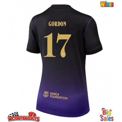 Barcelona Anthony Gordon #17 Replica Away Stadium Shirt for Women 2026-27 Short Sleeve